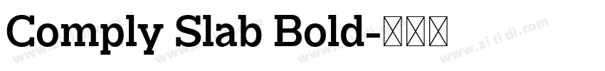 Comply Slab Bold字体转换